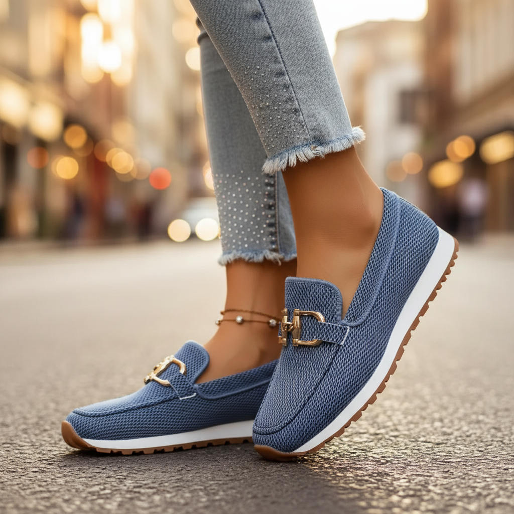 Women's orthopedic loafers, cushioned comfort for everyday wear.