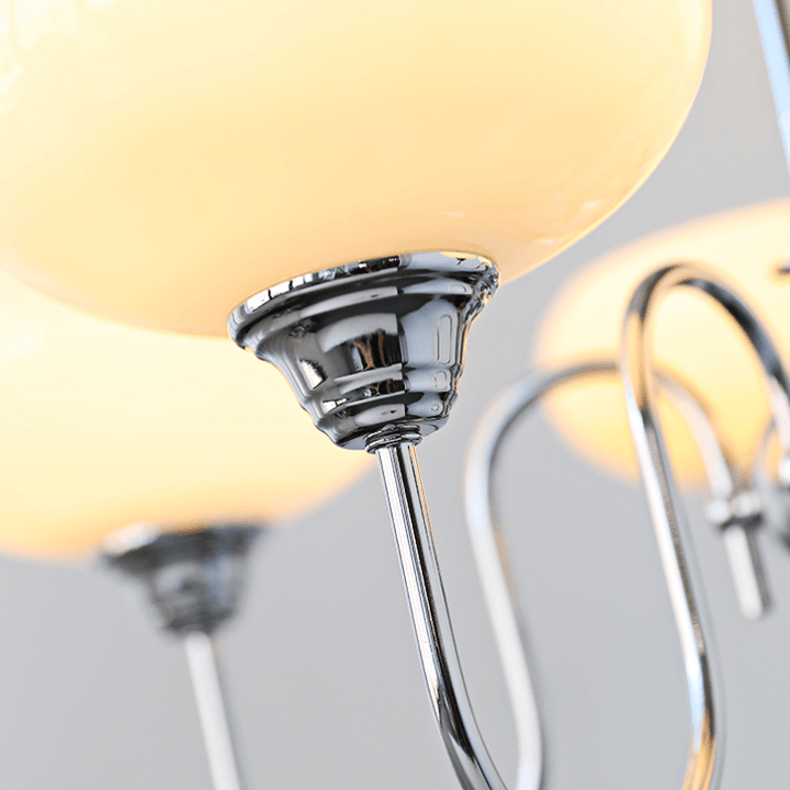 Cremefarbener Kaki Glas-Kronleuchter