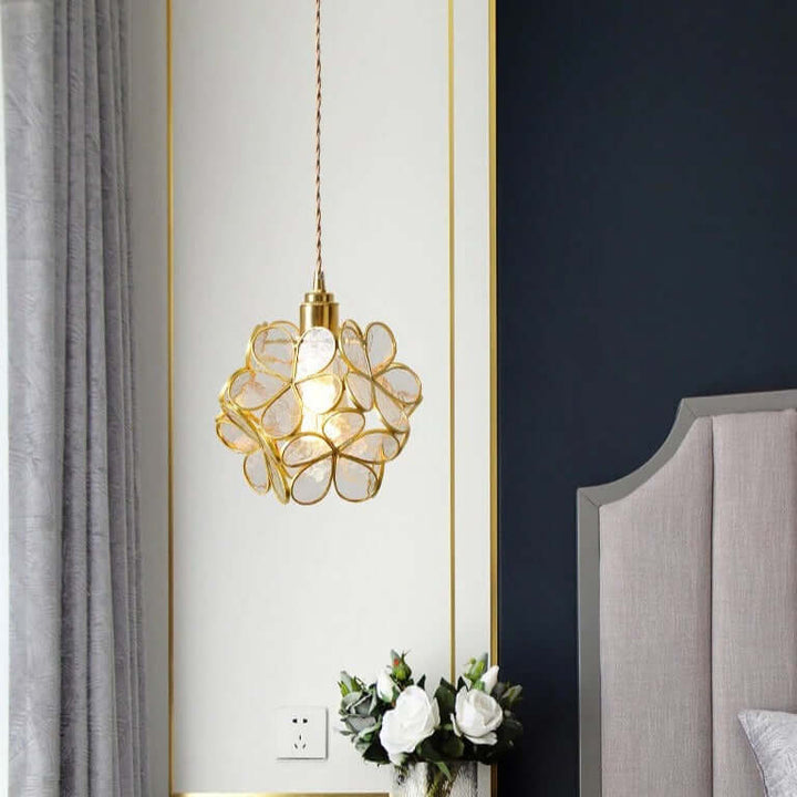 Blüten-Pendelleuchte Glas Modern Nordisch