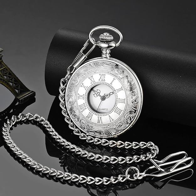 Elegante Vintage Taschenuhr mit Kette