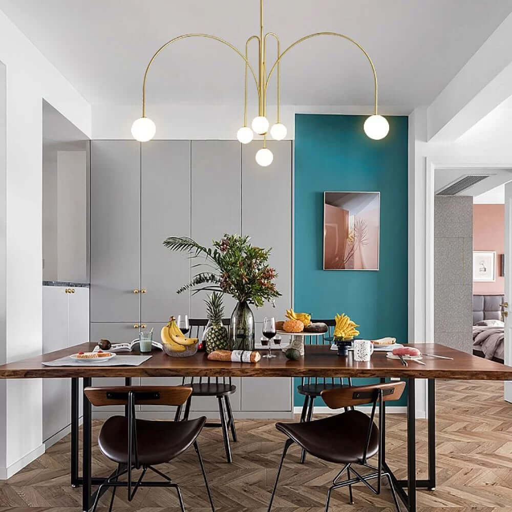 Elegante Pendelleuchte Glas & Metall