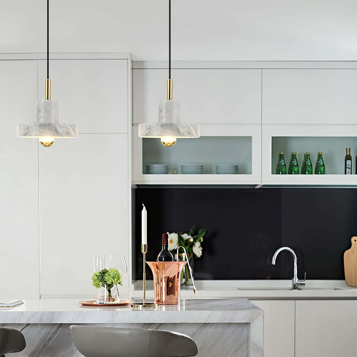 Marmor Hängeleuchte mit integrierter LED