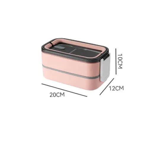 Edelstahl Bentobox 2-stöckig - Frisch & Organisiert