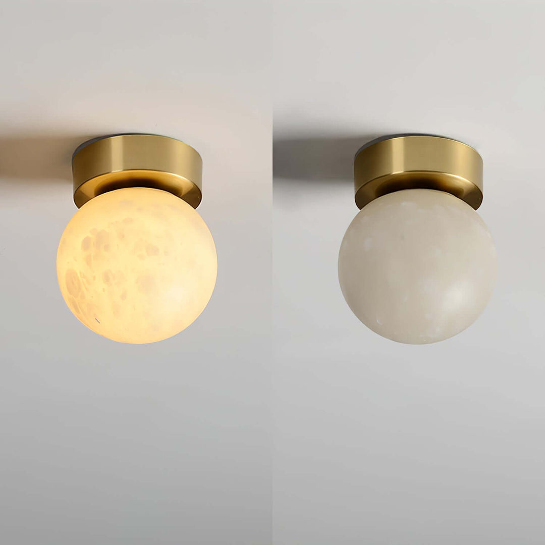 Mond Alabaster Deckenleuchte, Modern LED, 15cm