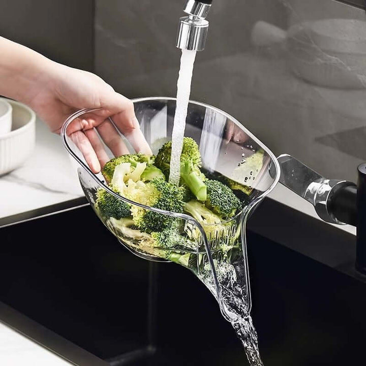 Küchensieb: Obst-Gemüse-Abtropfsieb mit ergonomischem Design