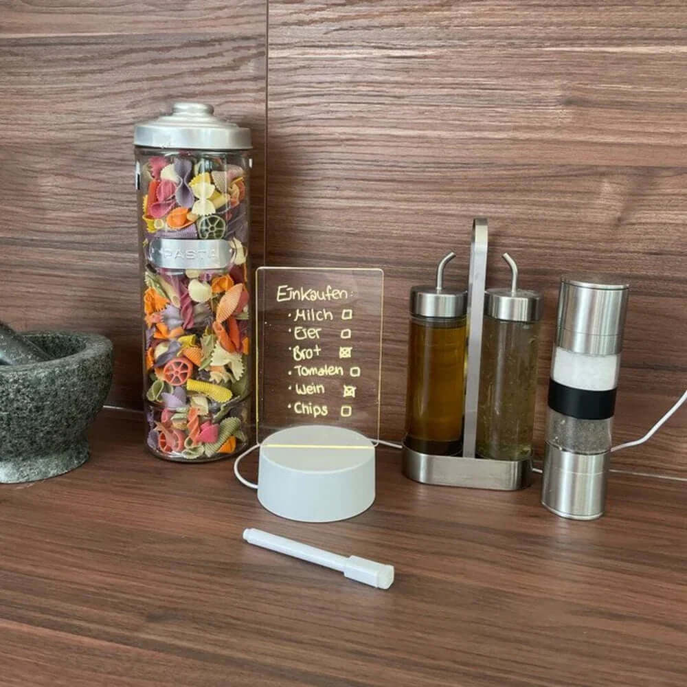 LED Schreibblock Leuchtblock Notizblock A5