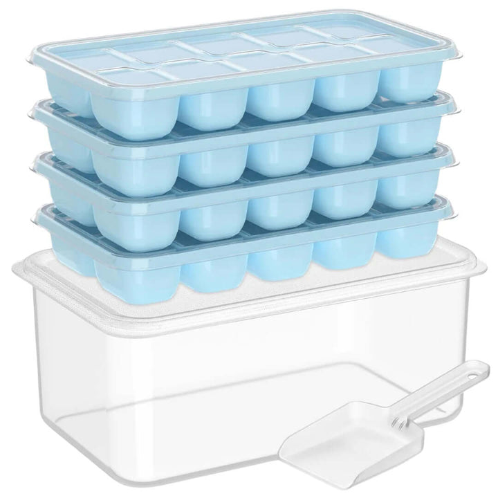 Silikon Eiswürfelform - Stapelbar mit Deckel - 15 Eiswürfel