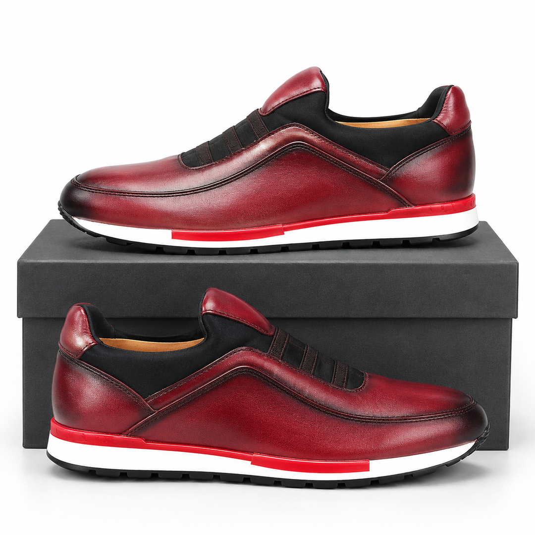 Men's velour leather brogue dress shoes, anti-slip & breathable classic footwear.