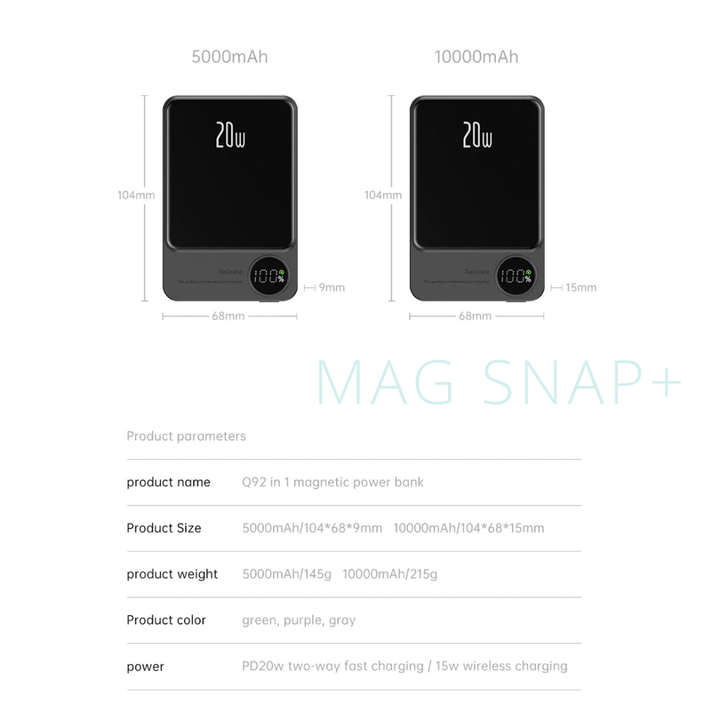 Magnetische Powerbank 5000/10000mAh