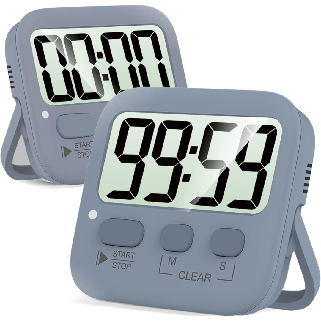 2er-Pack Digitale Küchen-Timer mit Magnet