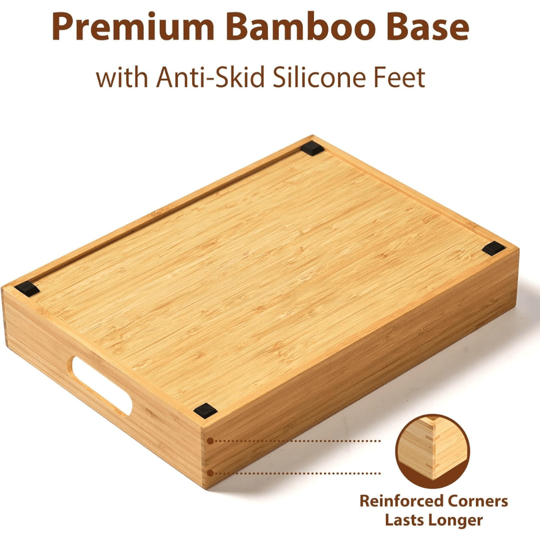 Verstellbarer Bambus-Deckelorganizer für Küche