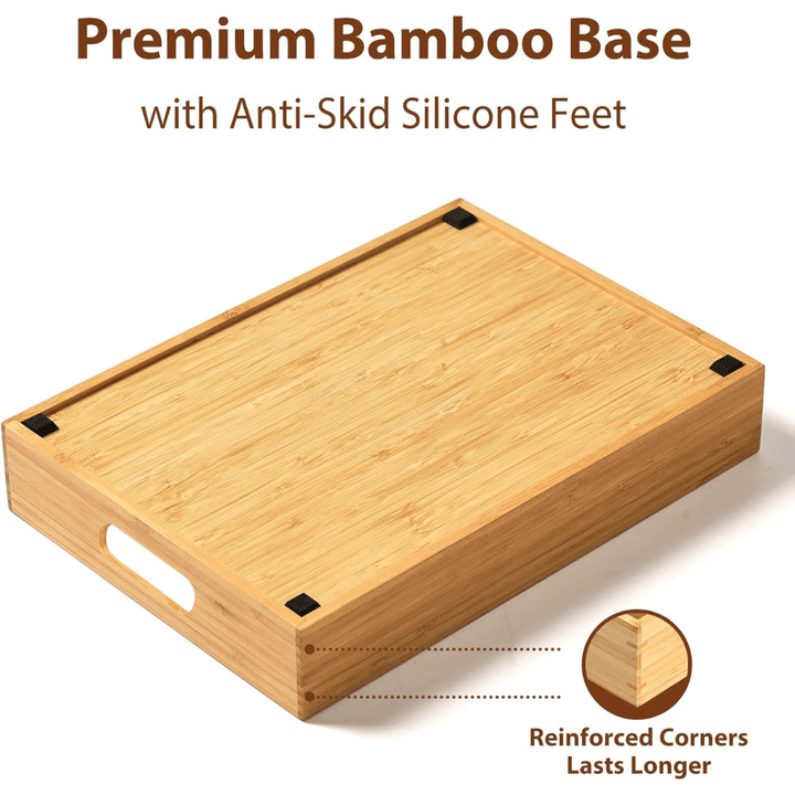 Verstellbarer Bambus-Deckelorganizer für Küche