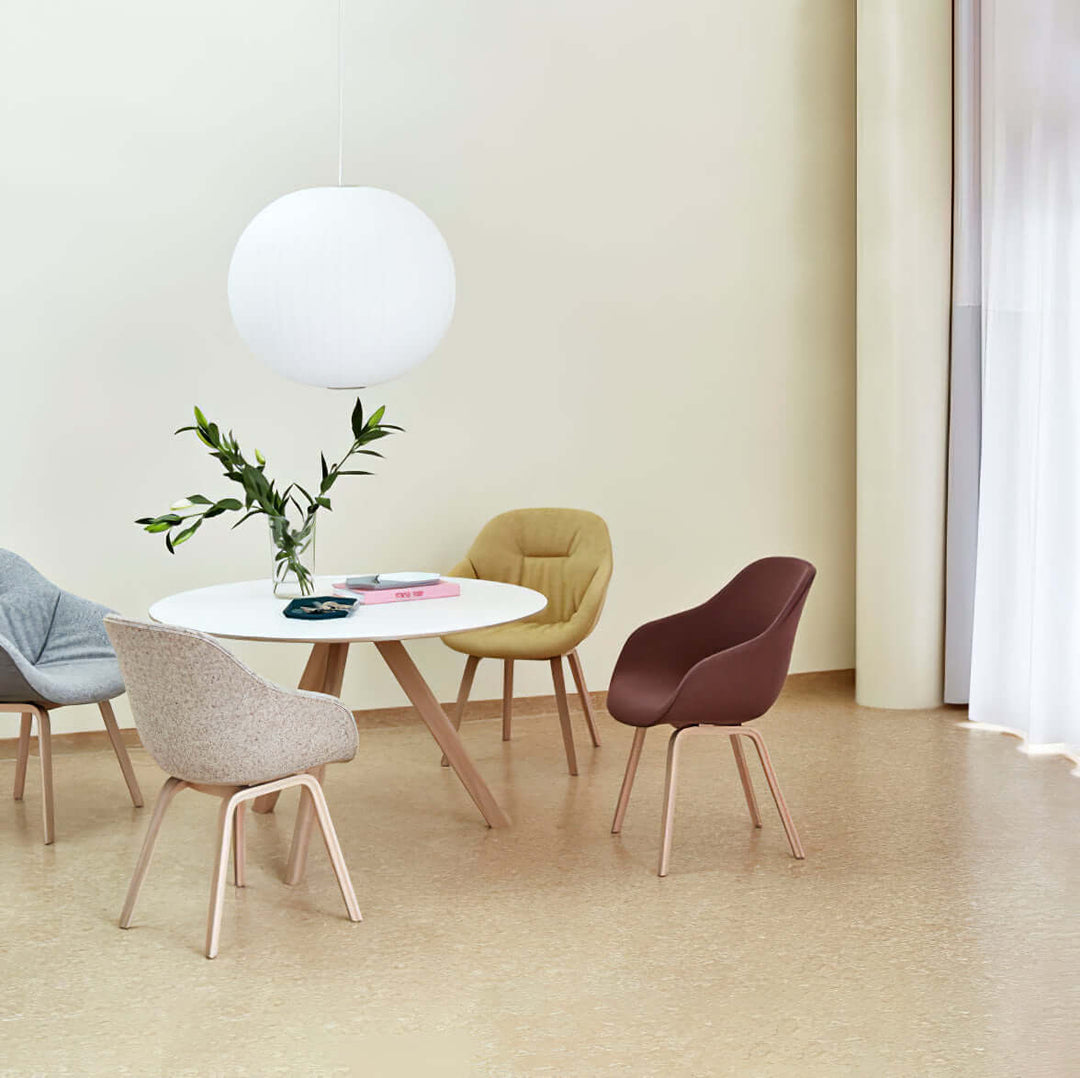 Moderne Hängelampe Weiß - Seide &Stahl