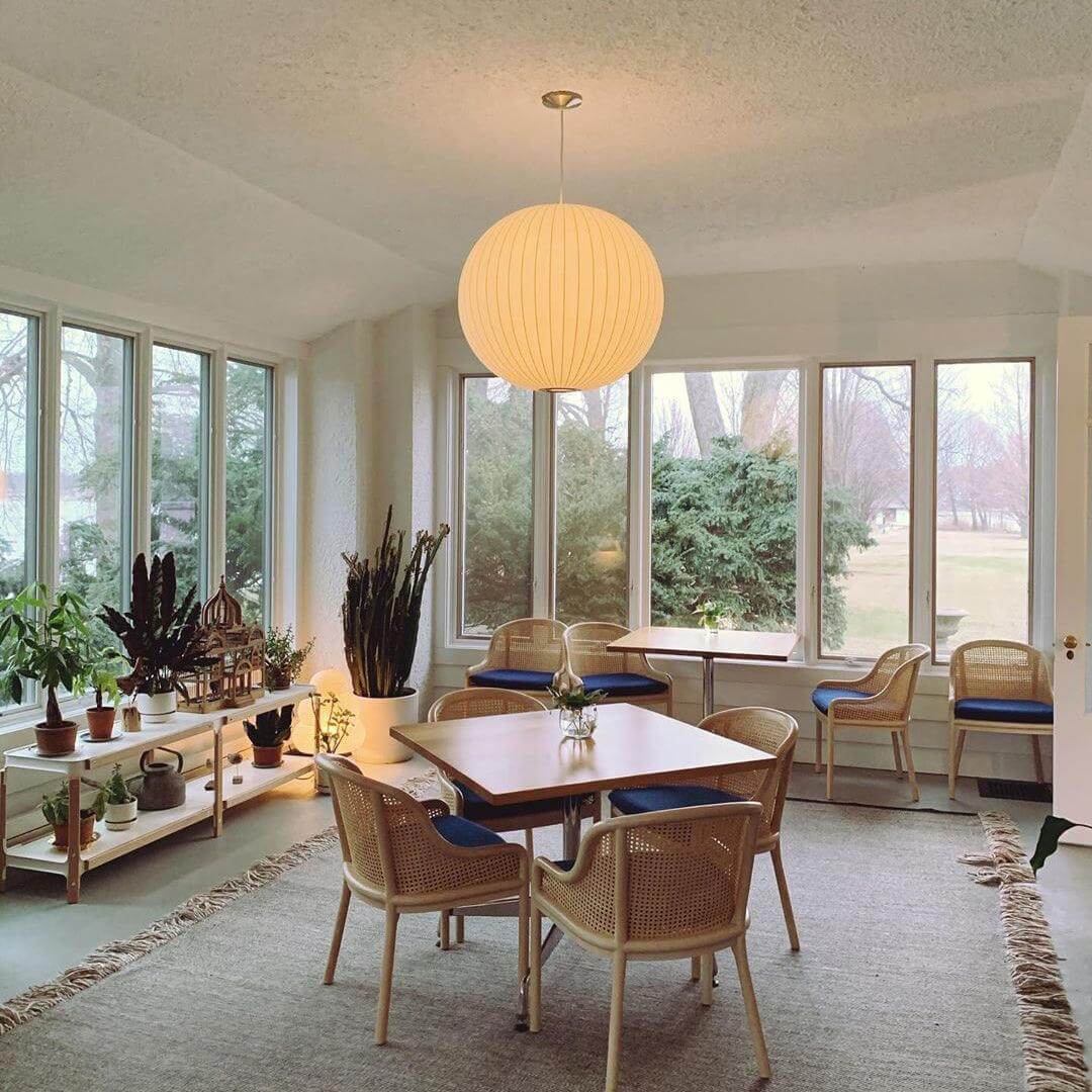 Moderne Hängelampe Weiß - Seide &Stahl