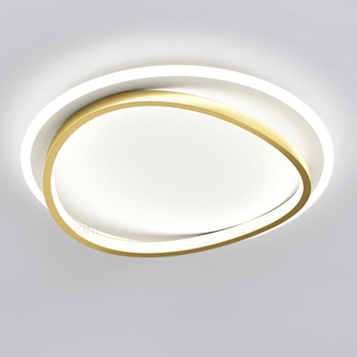 Moderne LED-Deckenleuchte Schwarz-Gold