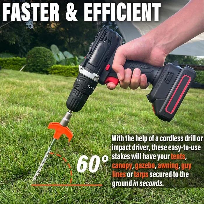 16er Set Schraub-Zeltheringe