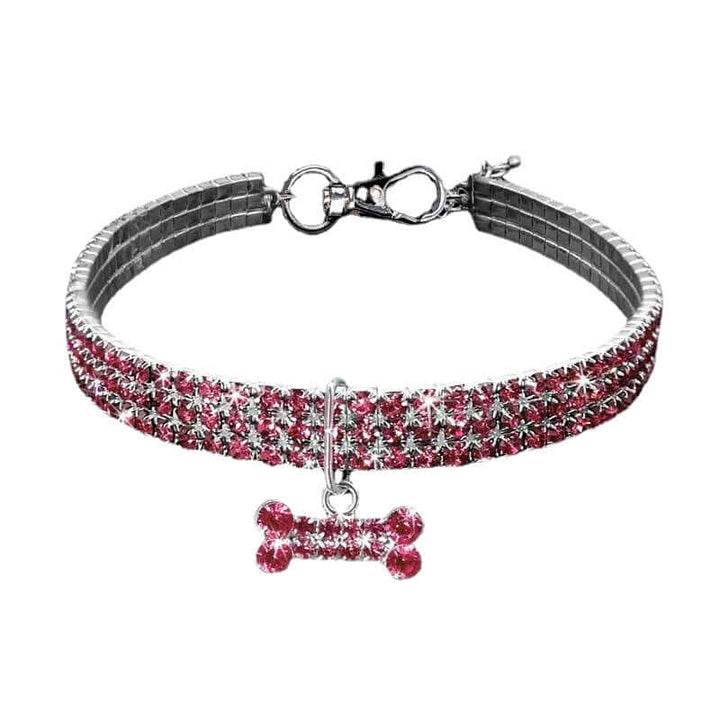Glitzerndes Haustierhalsband mit Strass