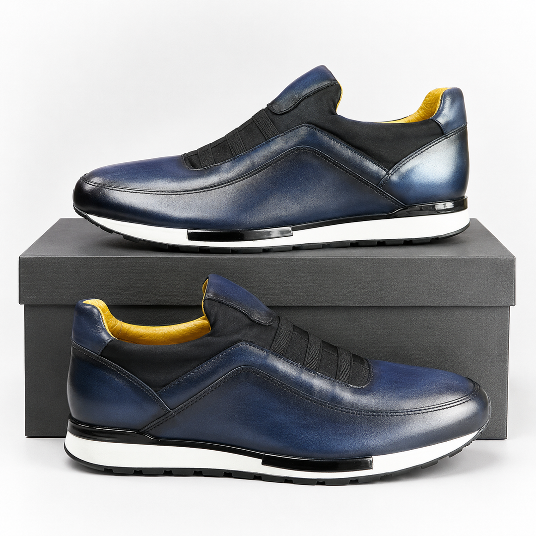 Premium men's velour leather brogues, classic style dress shoes.