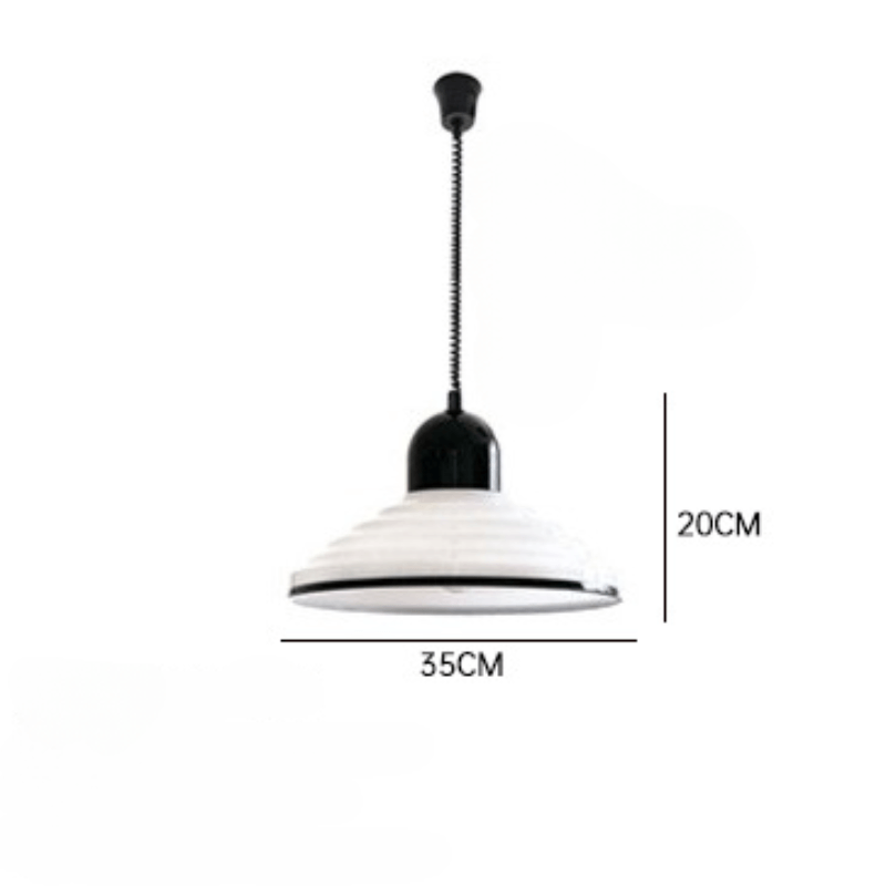 Cremefarbene Glas-Pendelleuchte