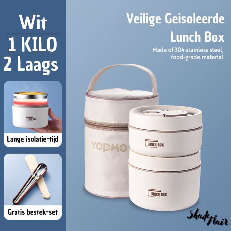Isolierter Edelstahl Lunchbehälter Set - LunchMate