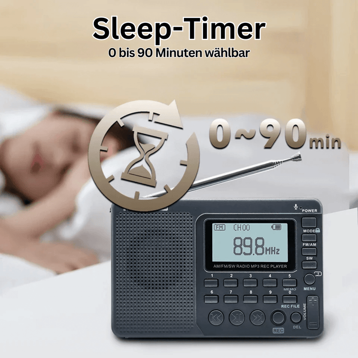 Tragbares Multiband-Radio mit Aufnahmefunktion