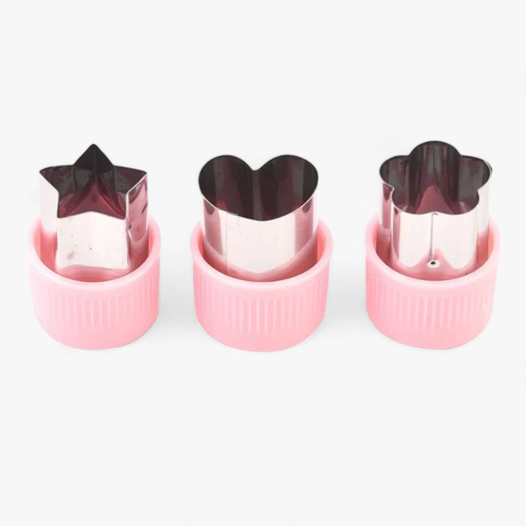 Ausstecher-Set 3-tlg. Stern Herz Blume Kekse Obst Gemüse