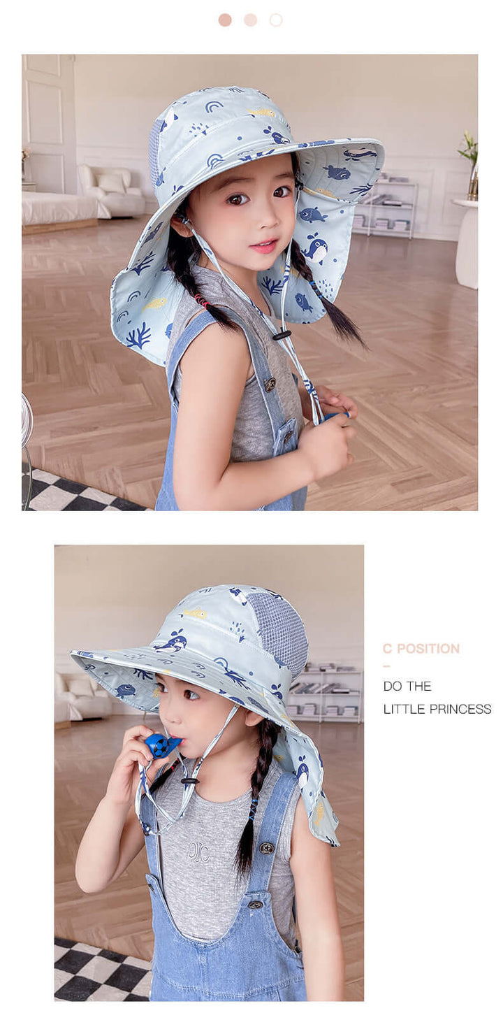 Sonnenhut Kinder UPF 50+ - Breiter Rand, Verstellbar