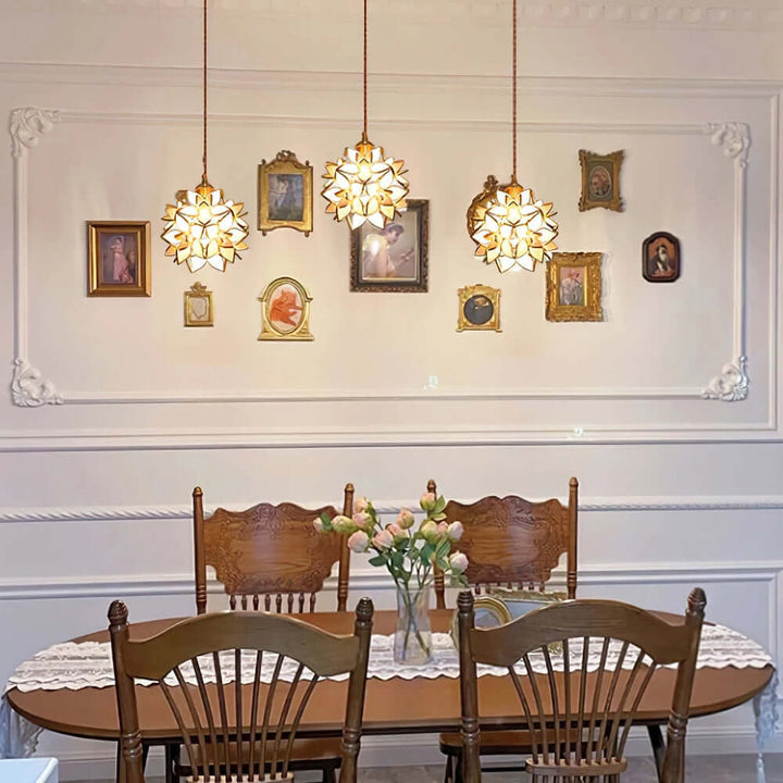 Handgefertigte Kapiz Muschel Pendelleuchte