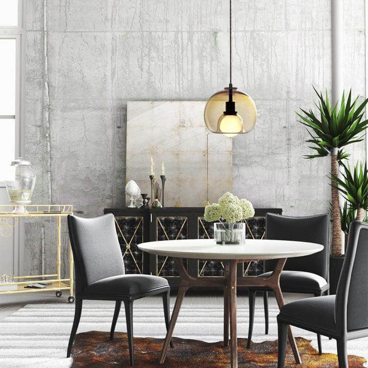 Moderne Pendelleuchte - Metall & Glas