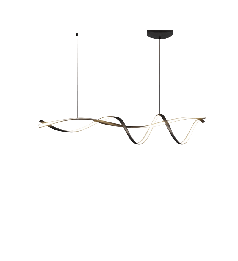 Moderner LED-Kronleuchter - Schwarz