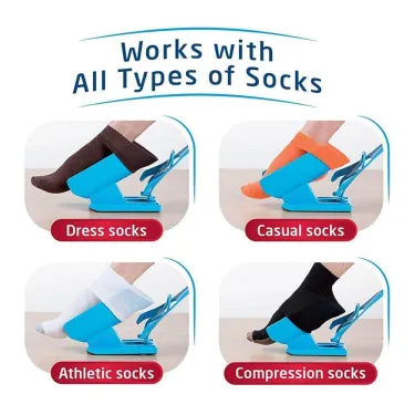 Compression sock aid designed for easy application, offering mobility support & reducing effort for users.