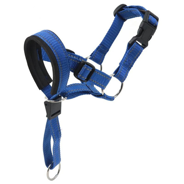 Reflective dog training muzzle in black, designed for pet safety and effective dog control