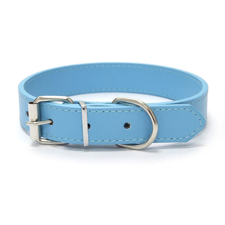 Brown padded PU leather dog collar, adjustable for optimal comfort, essential pet gear.