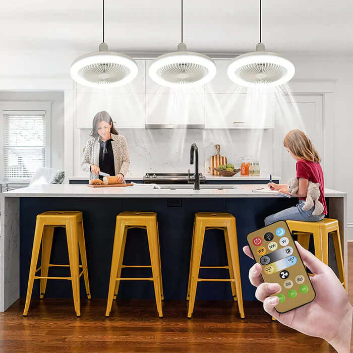 Deckenventilator mit LED-Licht & Fernbedienung