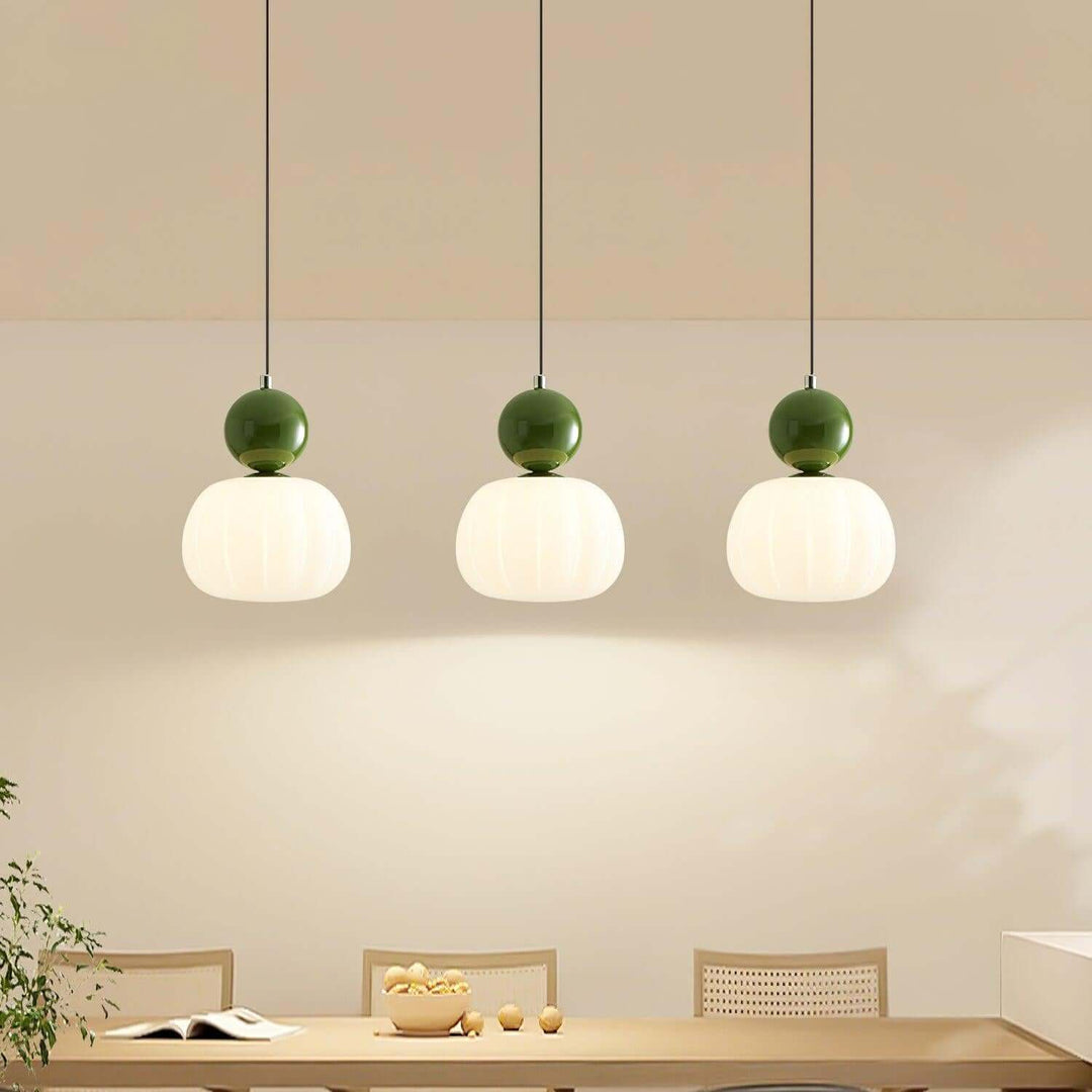 Elegante Kürbis Pendelleuchte, 14cm