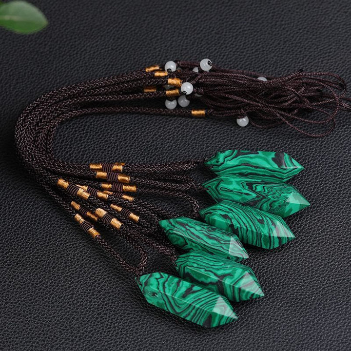 "Amethyst Kristall Halskette Hexagon-Design, violette Töne, spirituell, elegant, Heilende Energie, Balance und Ruhe"