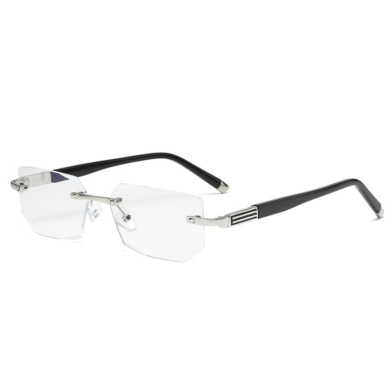 Anti-Blaulicht Multifokale Damenbrille, modernes Design, transparente Gläser, ideal für Nah- und Fernsicht.