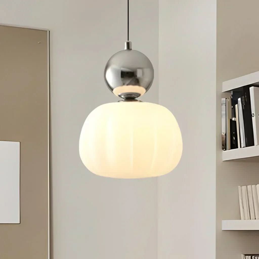Metal Art Deco light, vintage hanging lamp ideal for a dining room or restaurant.