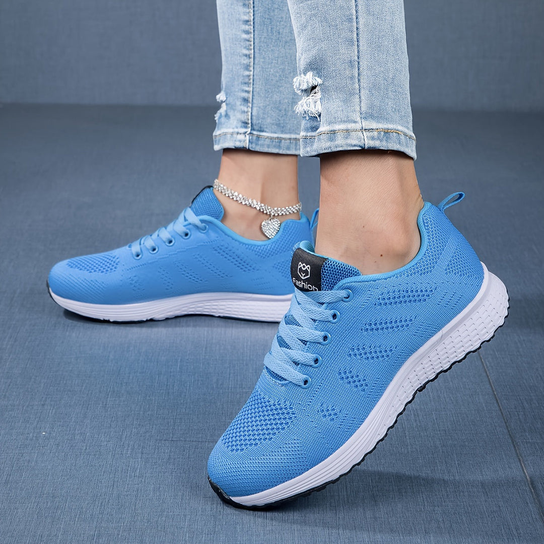 "Atmungsaktive Damen Sneaker in elegantem Design, Mesh-Obermaterial, sportlich, vielseitig, sicherer Komfort."