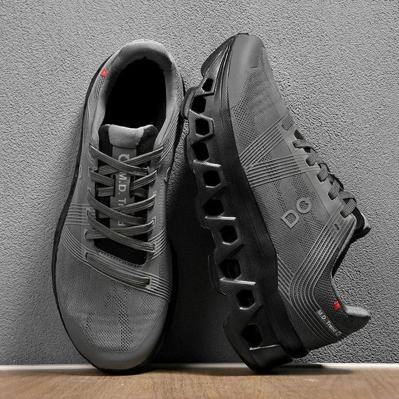 Atmungsaktive, leichte Herrensneakers in Dunkelgrau, Graugrün, Khaki und Schwarz für Komfort und Stil im Alltag.