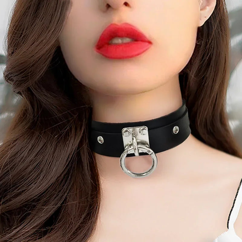 Auffälliger Choker im modernen Punk-Stil, elegante Gliederkette, rundes Design, Zinklegierung, vielseitiges Accessoire.