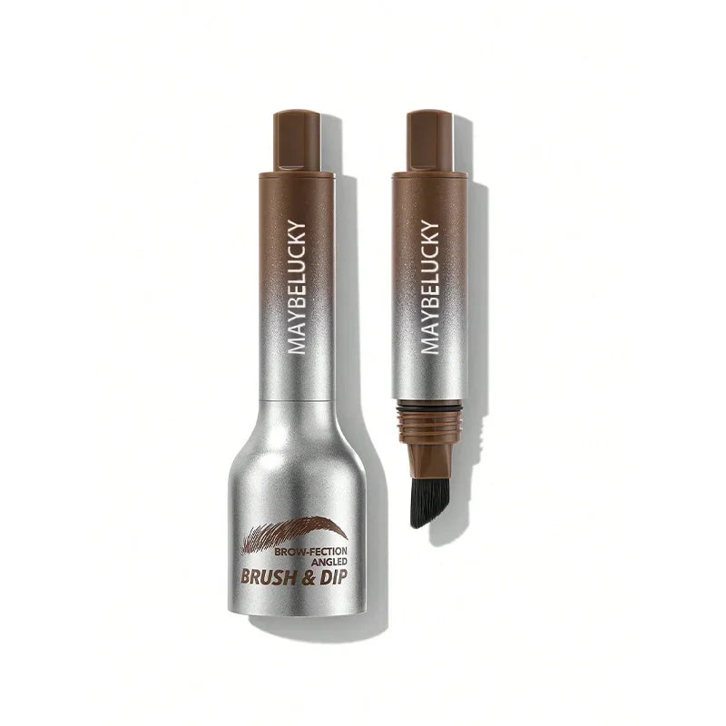 Augenbrauenstift mit wasserfester 3D-Formel, braun, breite Pinselspitze, natürliche Definition, für subtile und intensive Loo