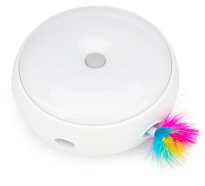 Automatic rainbow feather cat toy, interactive pet supplies designed for engaging feline playtime.