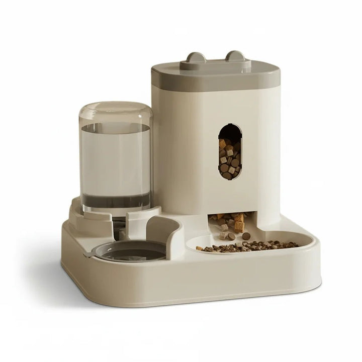 Automatic pet food and water dispenser for cats and dogs, large capacity, non-slip base