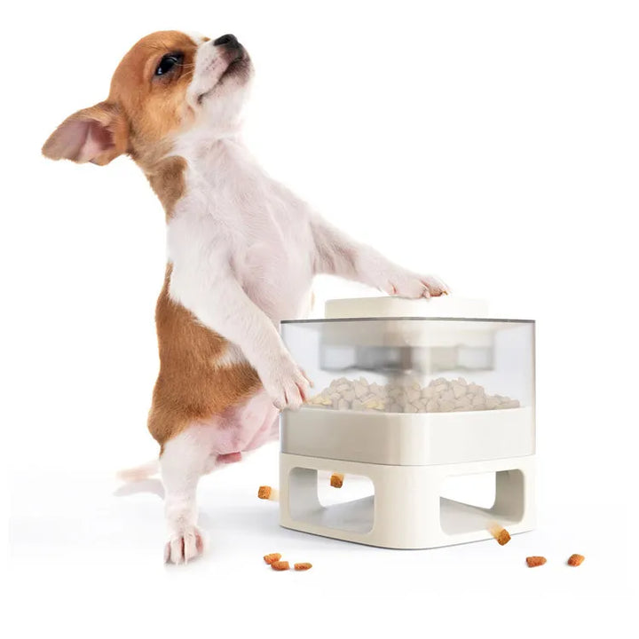 Large capacity automatic pet food dispenser for multiple pets, reliable snack dispenser