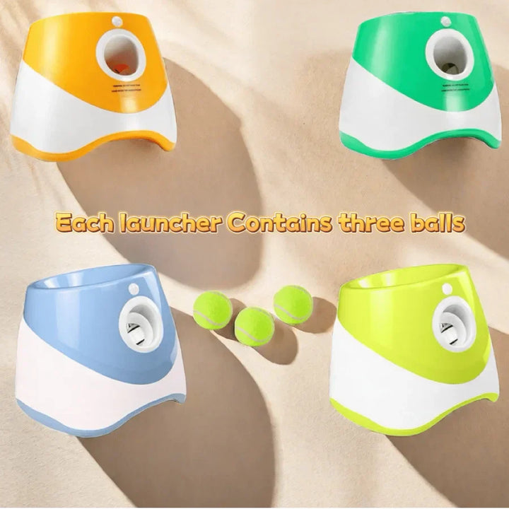 "Automatischer Ballwerfer für Hunde, USB-wiederaufladbar, kompakt, in Blau, Grün, Hellgrün, M, Orange, für aktives Spiel."