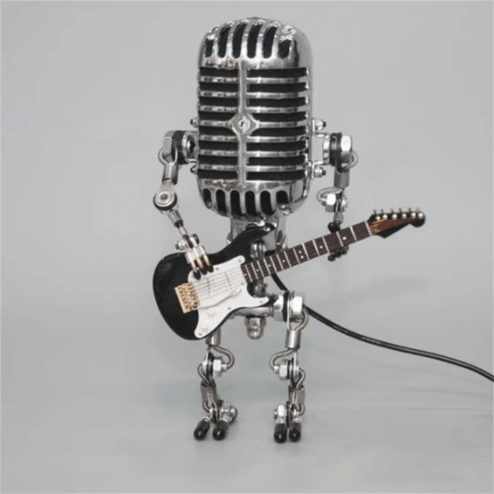 Dimmbare Roboter Tischleuchte mit Gitarre