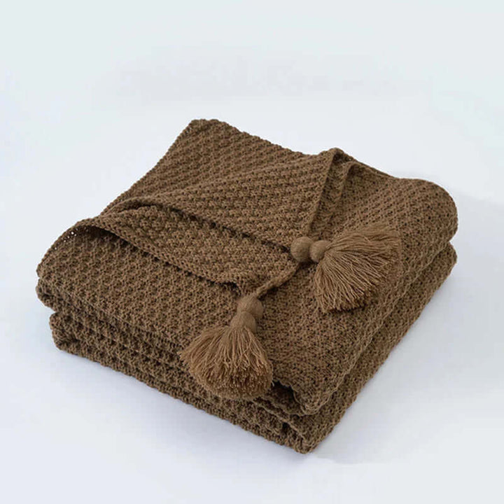 Kuschelige Wolldecke mit Quasten - Warm & Gemütlich