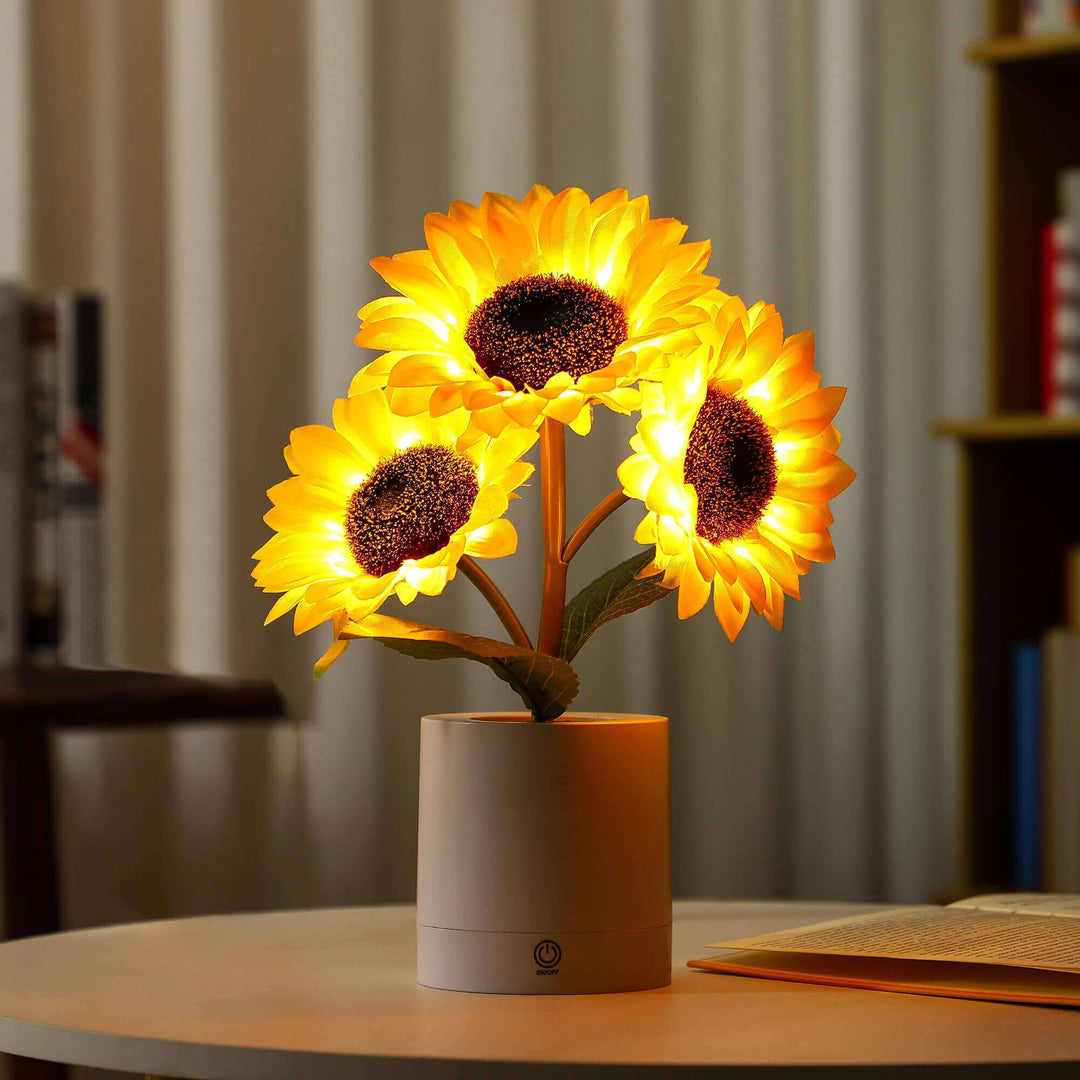 LED Sonnenblumenlampe Stimmungslicht Dekoleuchte