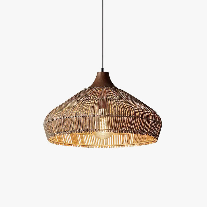 Hängeleuchte Rattanlampe Holz